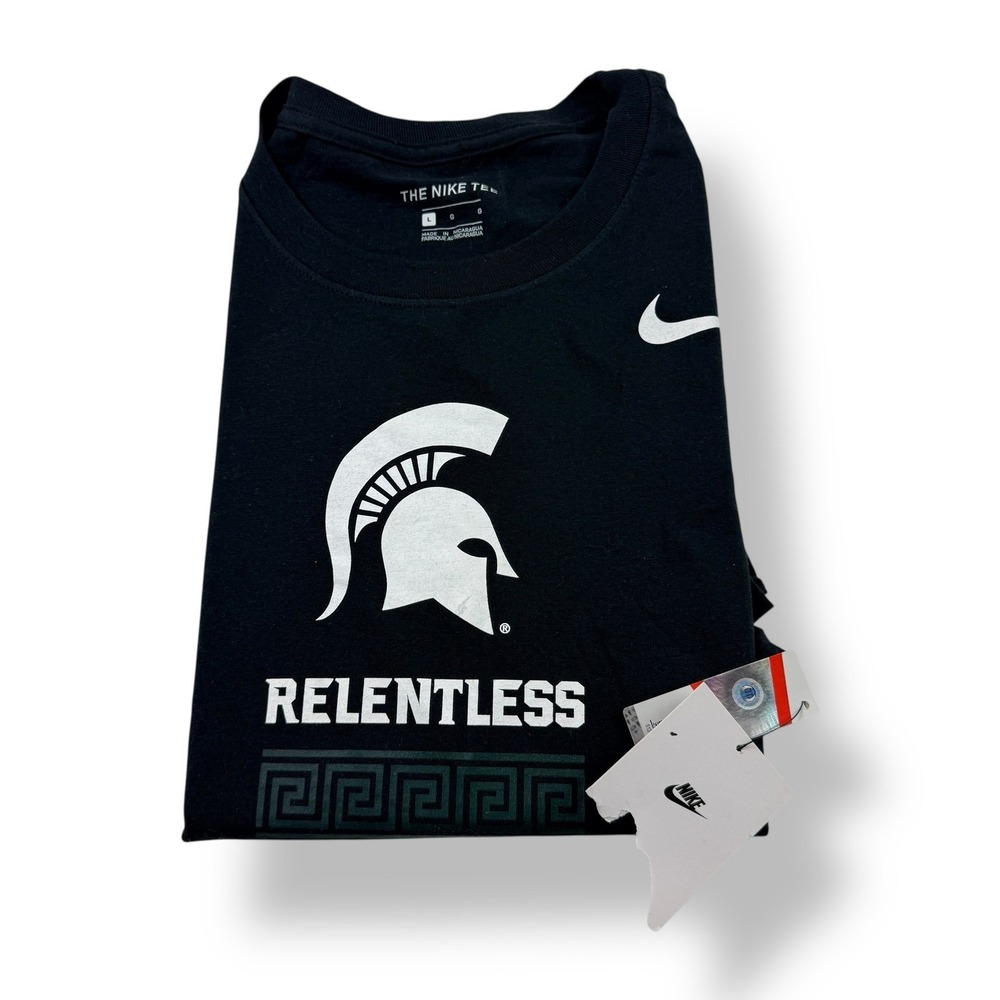 Nike Michigan‎ State Spartans Relentless T Shirt Men's Large Black Athletic